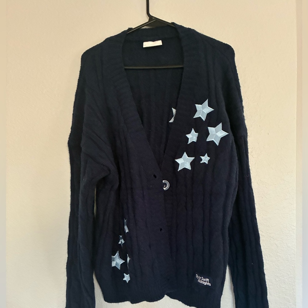 Taylor Swift Black Cardigan with White Stars